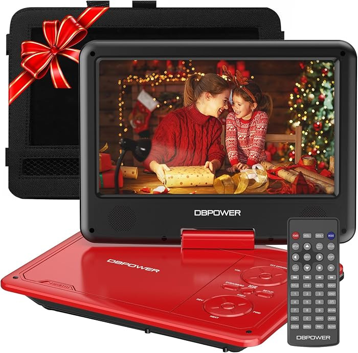 DBPOWER 11.5" Portable DVD Player, 5-Hour Built-in Rechargeable Battery, 9" Swivel Screen, Suppor... | Amazon (US)