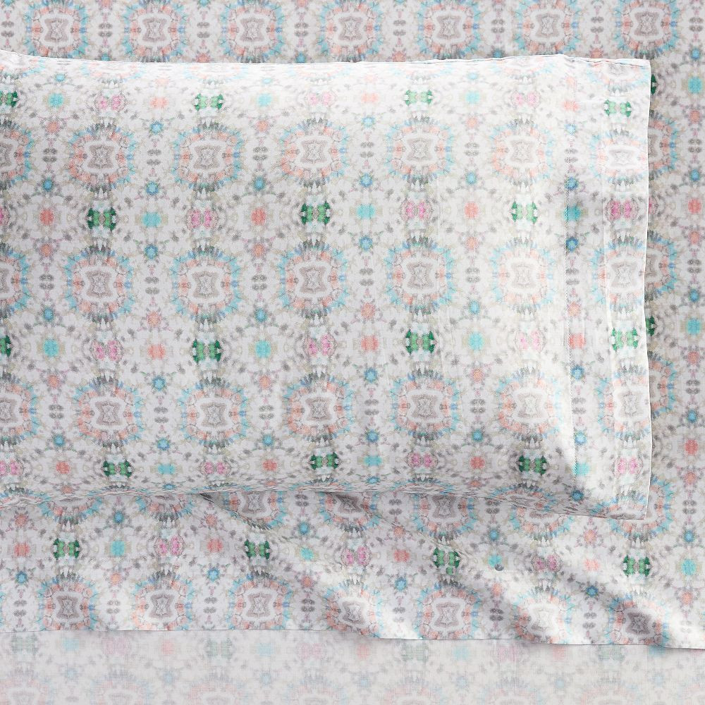 Kendra Scott Gem Mosaic Sateen Organic Sheet Set | Pottery Barn Teen