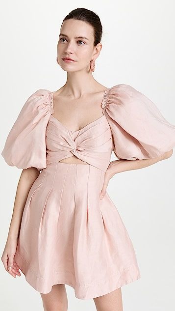 Dusk Knot Puff Sleeve Mini Dress | Shopbop