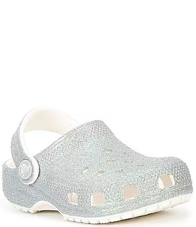 Crocs Girls' Classic Iridescent Glitter Clogs Youth - 5 Youth | Dillard's