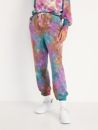 Extra High-Waisted Specially-Dyed Fleece Classic Sweatpants for Women | Old Navy (US)