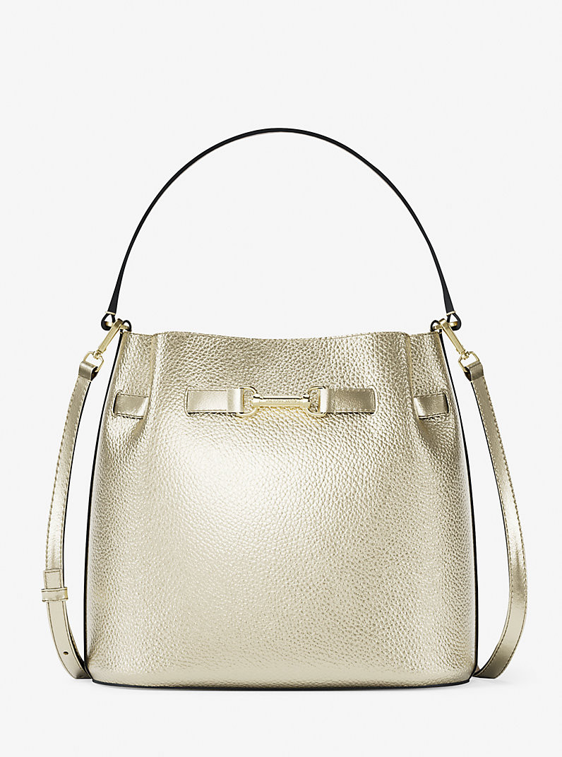 Carson Medium Metallic Convertible Bucket Crossbody Bag | Michael Kors US