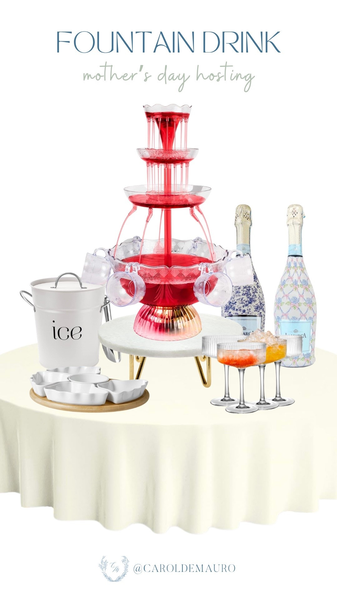 Take your Mother's Day hosting to the next level with an epic DIY fountain drink bar! This is such a fun, interactive setup that guests will absolutely love. Complete with all the best syrups, garnishes, and aesthetic cups and glasses for the perfect sip.

hosting ideas, mothers day brunch, party inspo, drink station, spring entertaining, event decor, hosting hack

#LTKSeasonal #LTKHome #LTKMothersDay