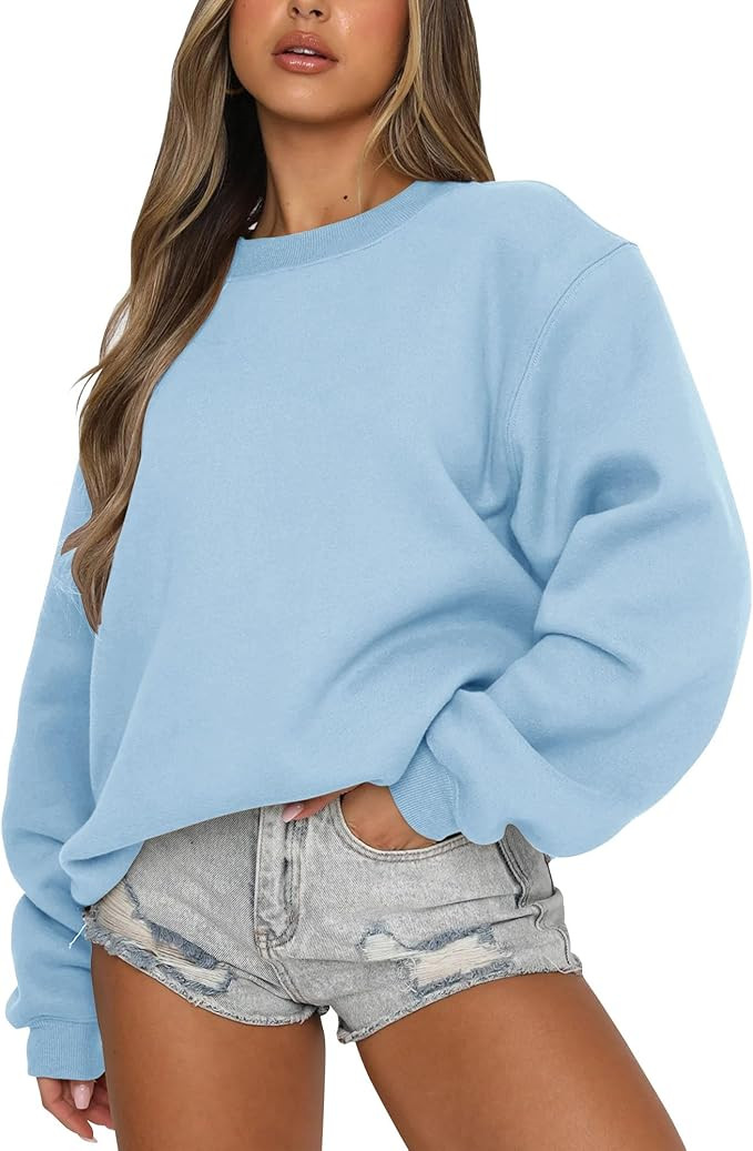 Orchidays Women's Casual Crewneck Sweatshirt Long Sleeve Loose Fitting Pullovers Fall Tops | Amazon (US)