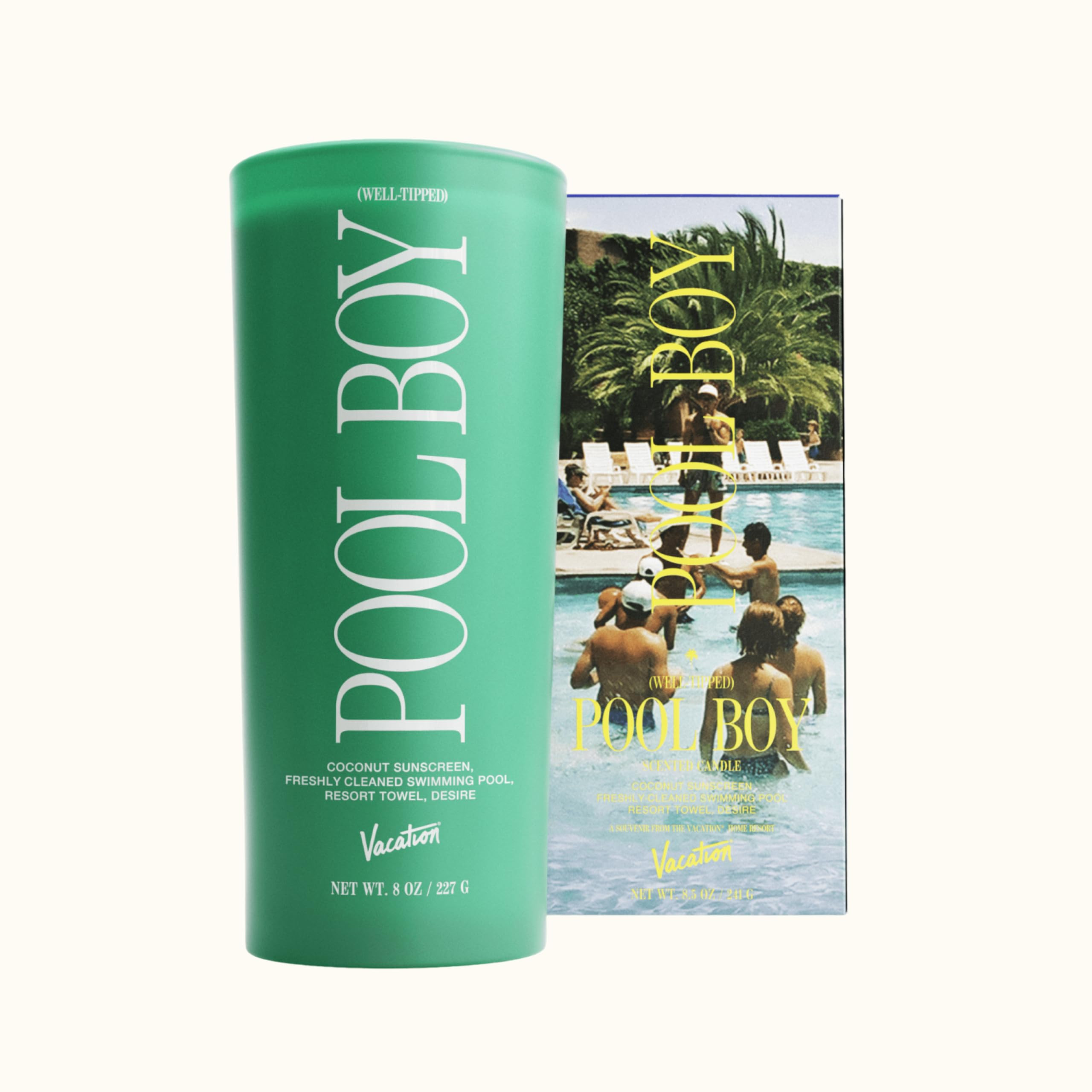Vacation Well-Tipped Pool Boy Candle, Luxury Coconut Candle with Pool Water, Solar Musk & Banana ... | Amazon (US)