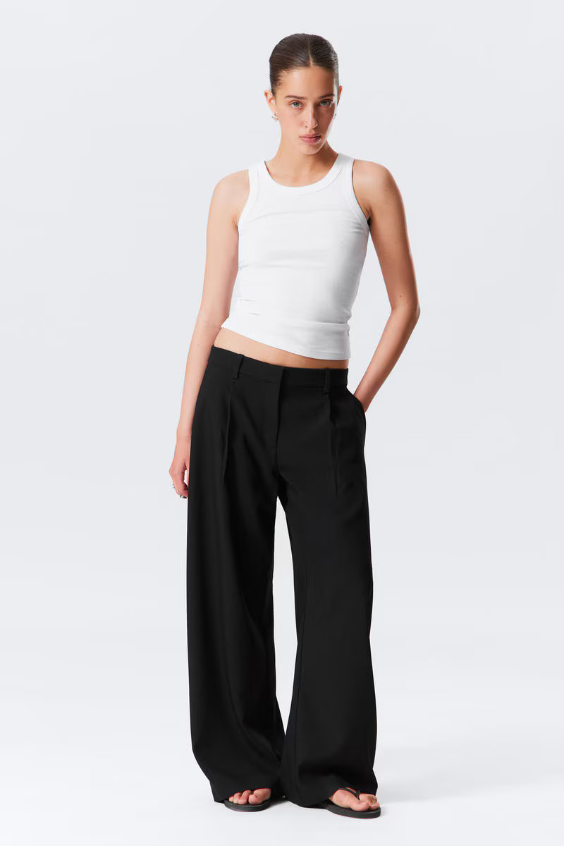 Low Waist Wide Suiting Trousers | Weekday