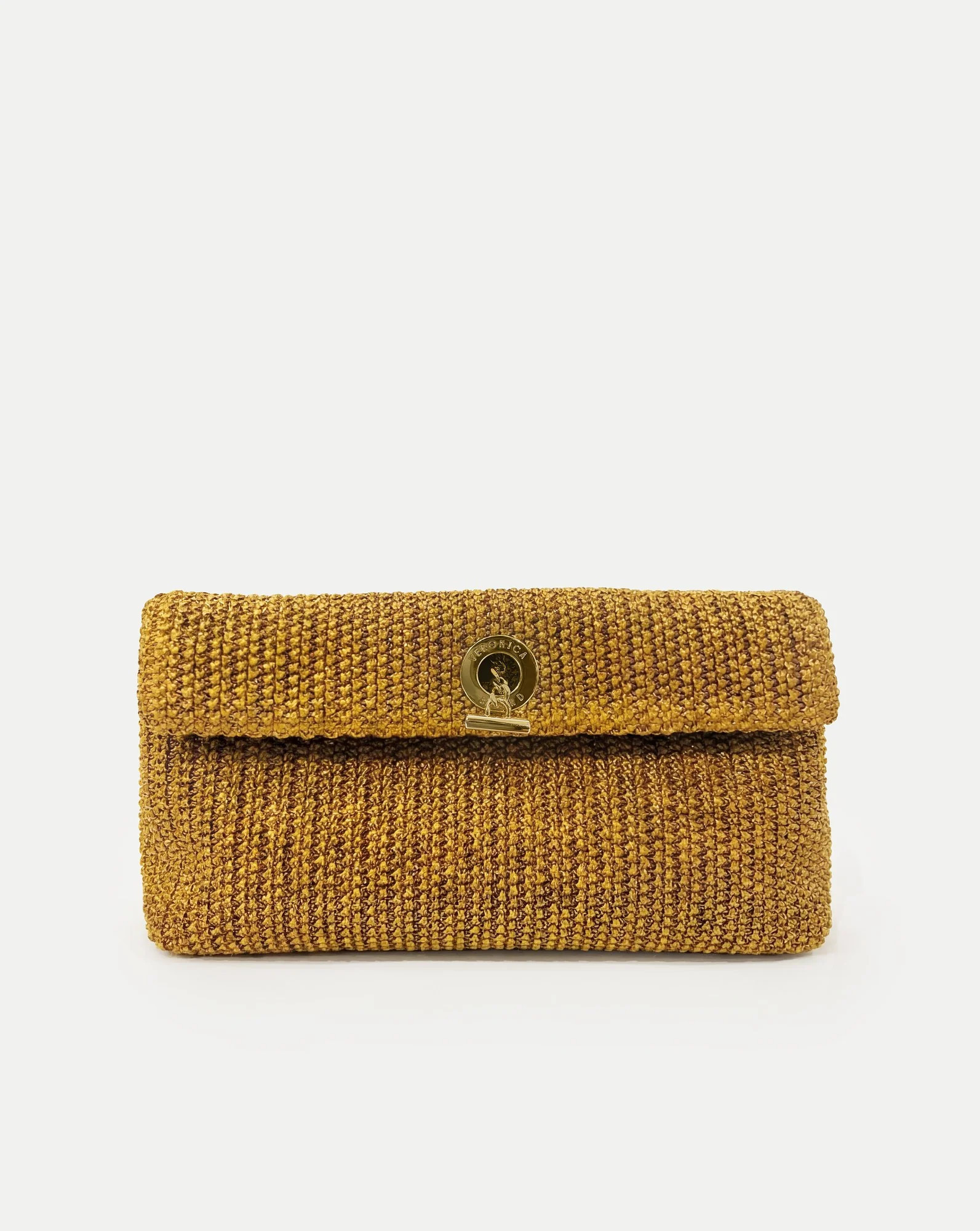 Veronica Beard Raffia Anchor Clutch Gold | Veronica Beard