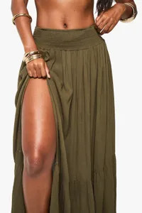 Beachwear | Cheesecloth Split Leg Beach Maxi Skirt | boohoo | Boohoo.com (UK & IE)