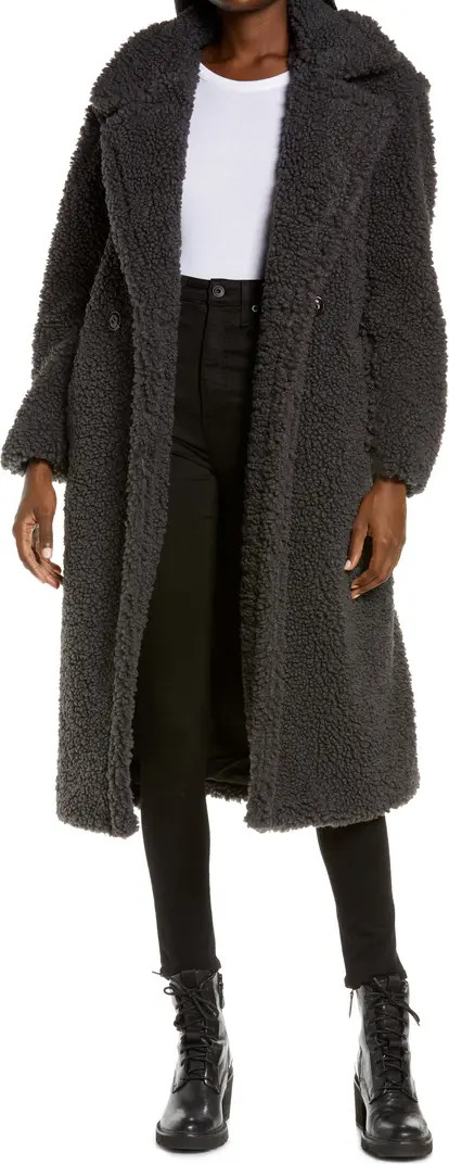 Gertrude Double Breasted Teddy Coat | Nordstrom