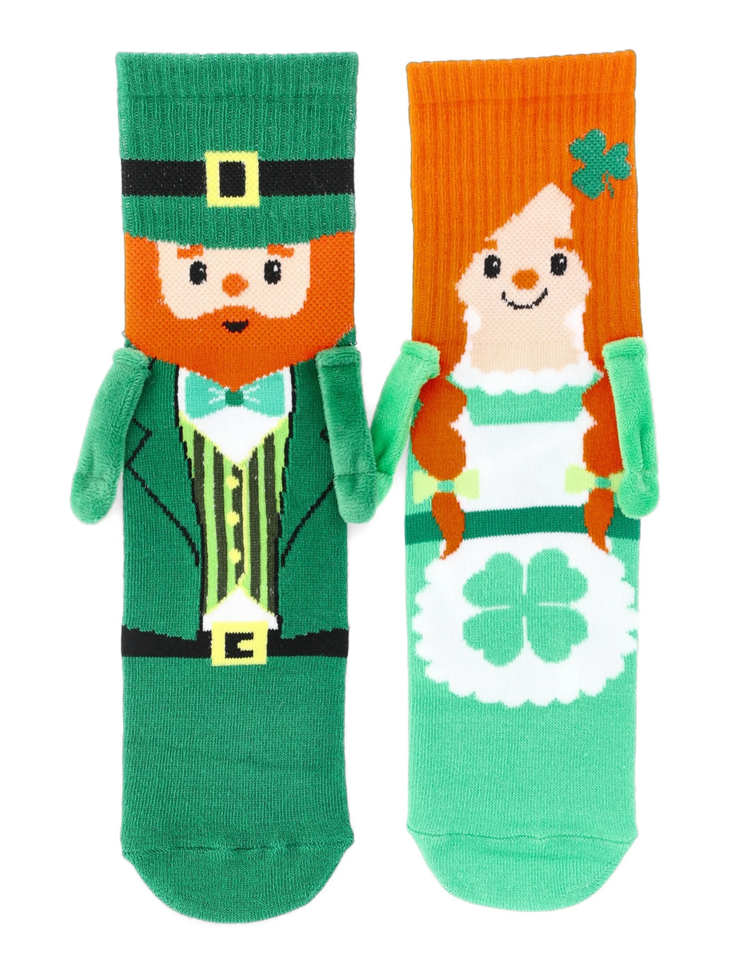 St. Patrick's Day Women's Mid Crew Socks with Magnetic Arms from Way To Celebrate | Walmart (US)