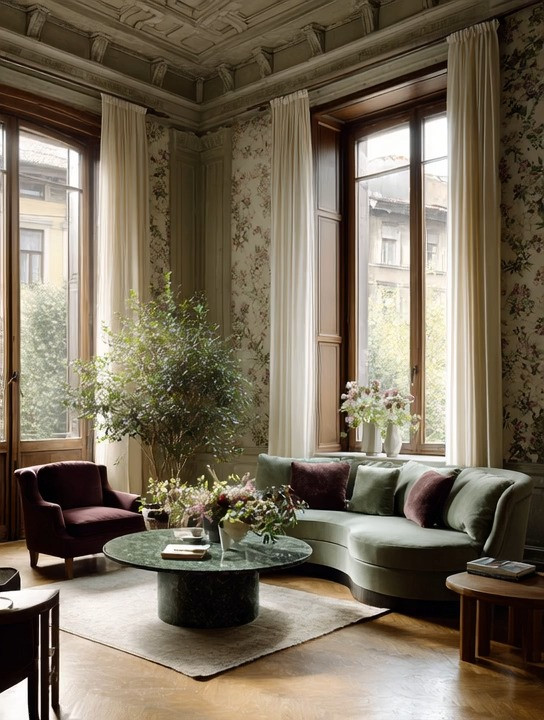 Paris hotel-inspired rooms have a way of feeling elegant without even trying.

Maybe it's the tall windows. Maybe it's the layered history. Or maybe it's the way every piece feels thoughtfully chosen instead of perfectly matched.

One element you'll find again and again in beautiful European homes is velvet.

In 2026, velvet sofas are evolving beyond the traditional shapes. Curved silhouettes are bringing a softer, more inviting feel to living rooms while maintaining that timeless luxury that velvet is known for. This sage green velvet sofa is a perfect example. The color feels natural, calming, and sophisticated all at once.

Pair it with a bold marble coffee table to create contrast and grounding. Add a velvet accent chair in a rich burgundy tone for depth, and if space allows, finish the room with an oversized tree to bring life and movement into the space.

You don't need to recreate the entire room.

Sometimes one statement piece is all it takes to transform the feeling of your home.

#ParisInspiredDecor #VelvetSofa #LivingRoomInspiration #ElegantAndDriven 

 #LTKHome
