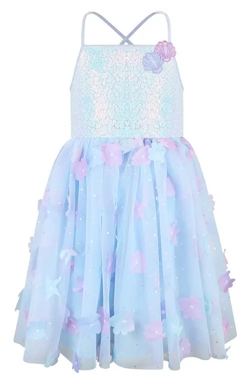 Zunie Kids' Sequin Tulle Party Dress in Periwinkle at Nordstrom, Size 8 | Nordstrom