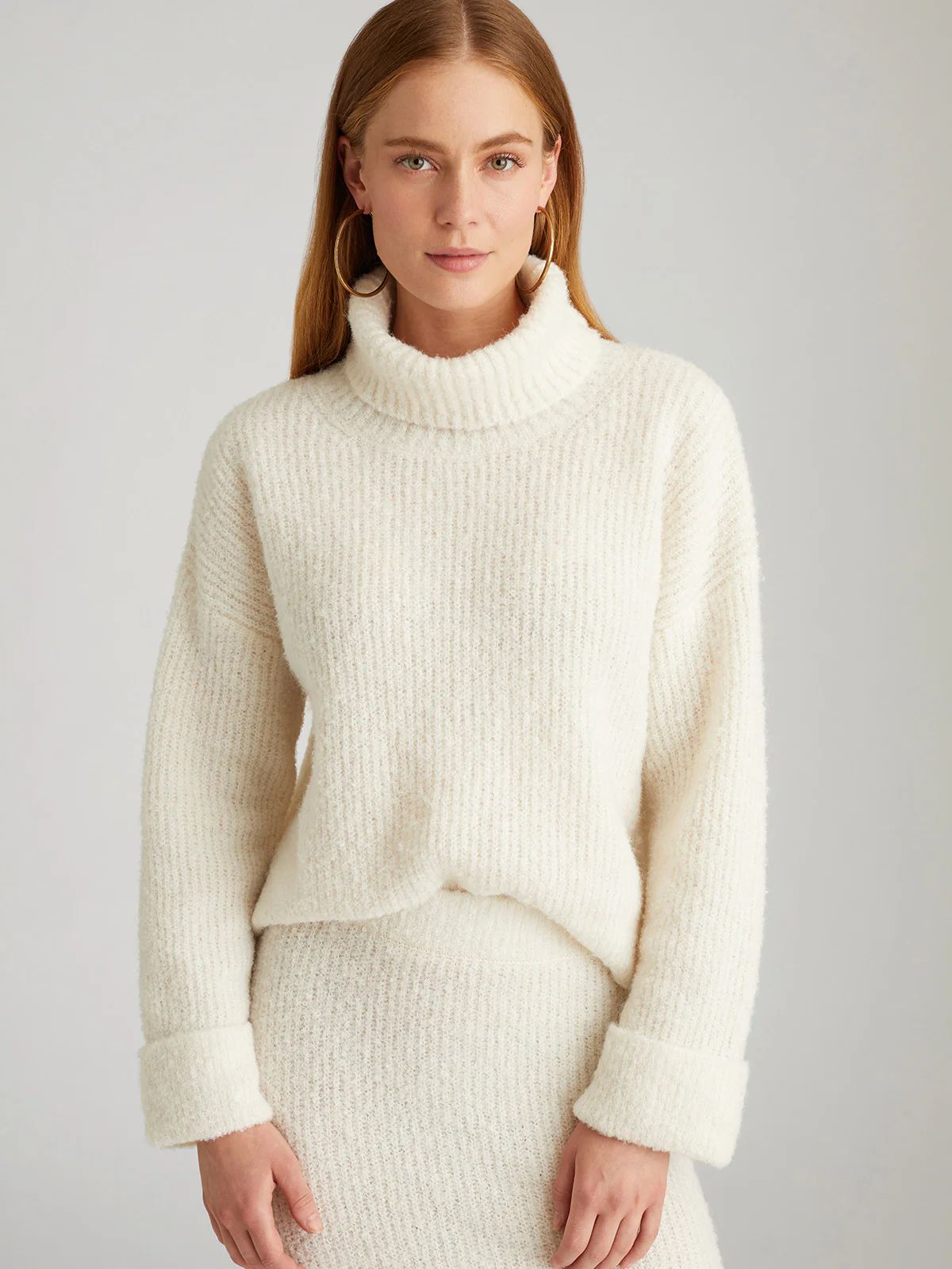 Vida: Boucle Turtleneck Pullover | 525 America