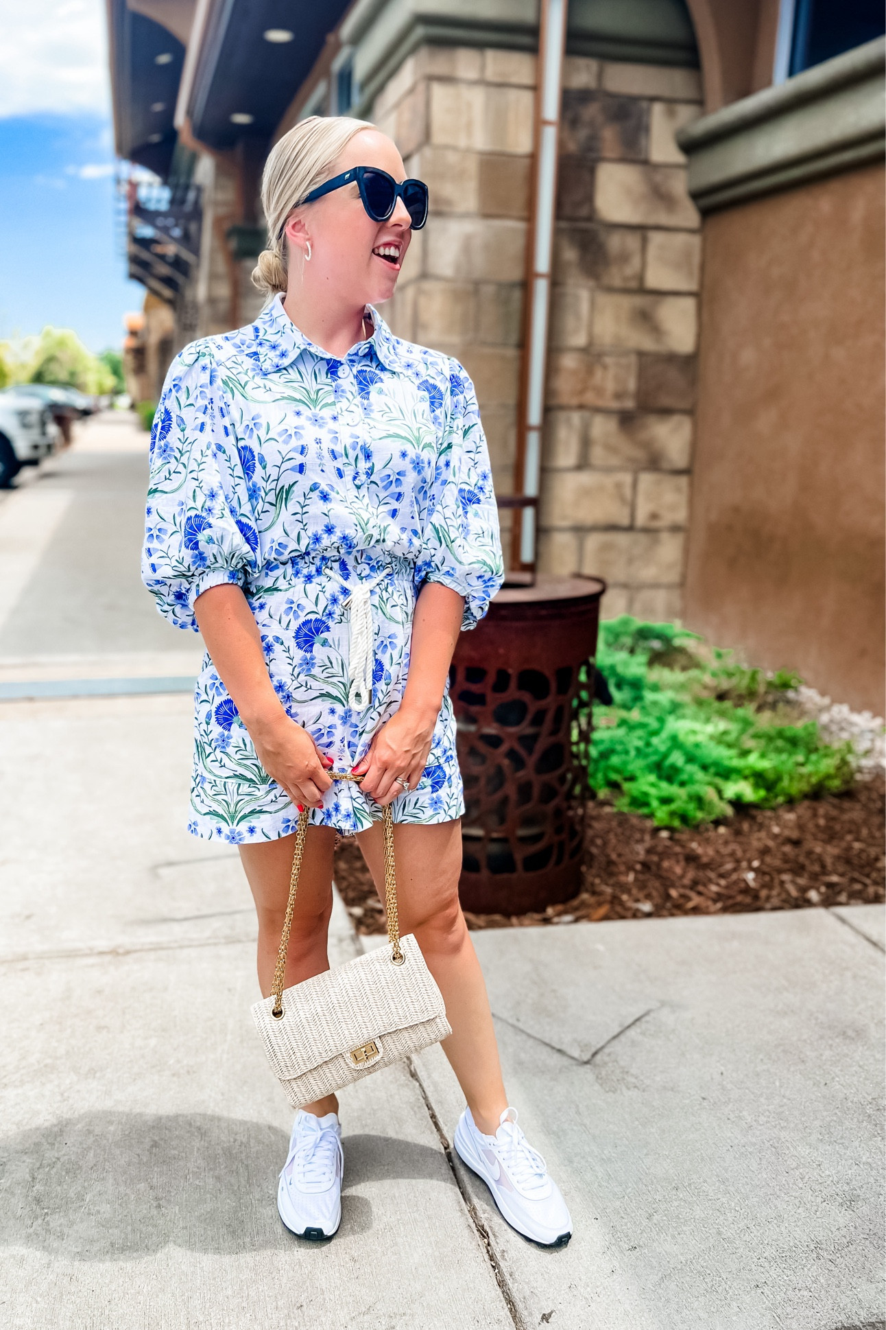 This romper is back for another season! Love the rope belt and button front. Fits true to size. 

Summer outfit. Romper. Mom outfit. Mom fashion. Petal & pup. 

#LTKfindsunder100