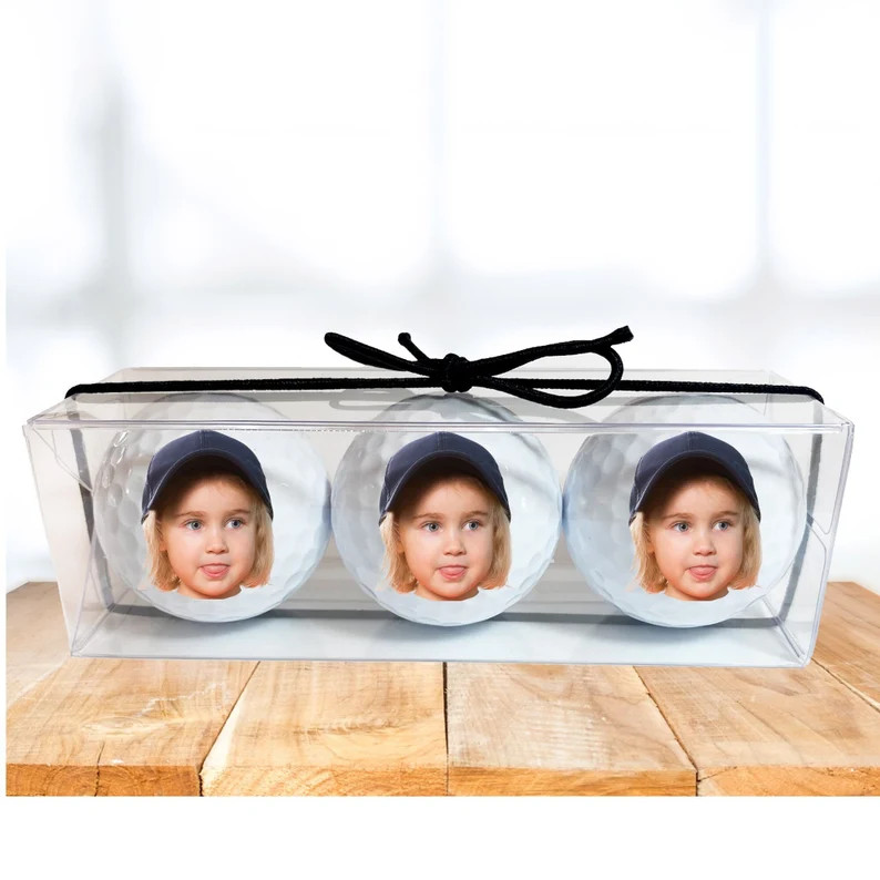 Personalized Golf Gifts for the Holidays, Your Child's Face on a Golf Ball, Unique Gift for Golfe... | Etsy (US)