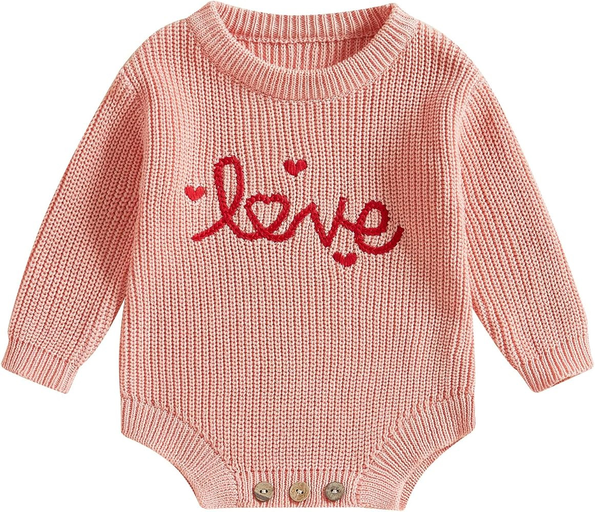 Adobabirl Baby Girl Boy Knitted Sweater Bubble Romper Long Sleeve Jumpsuit Festival Outfit Fall W... | Amazon (US)