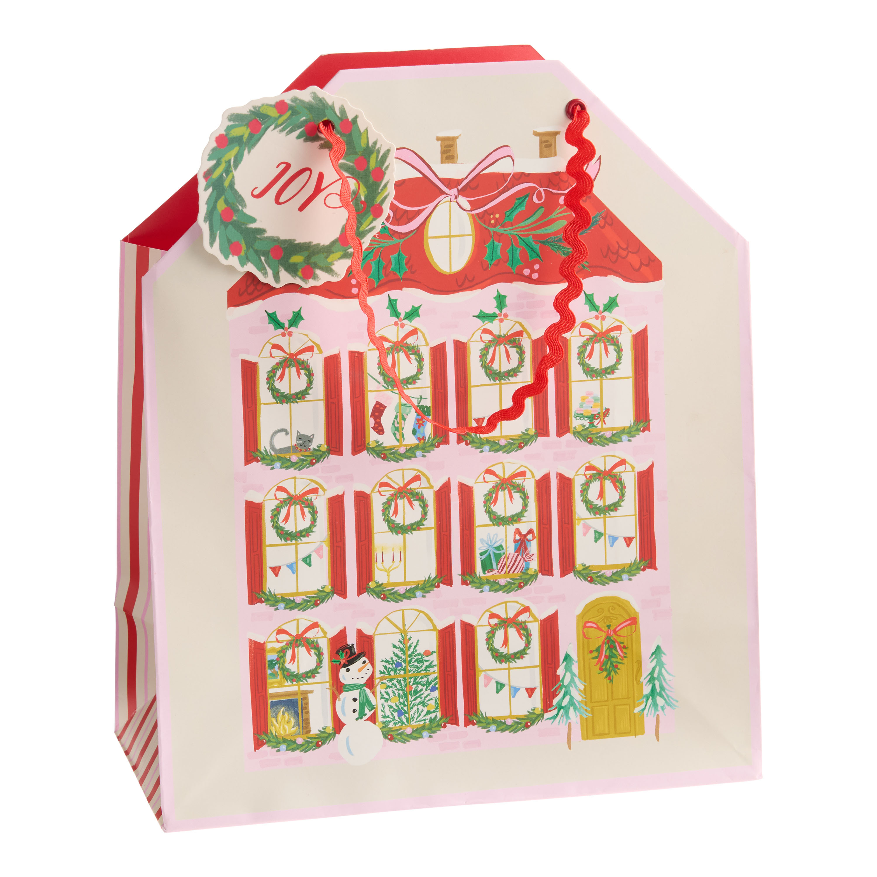 Medium Holiday House Holiday Gift Bag | World Market