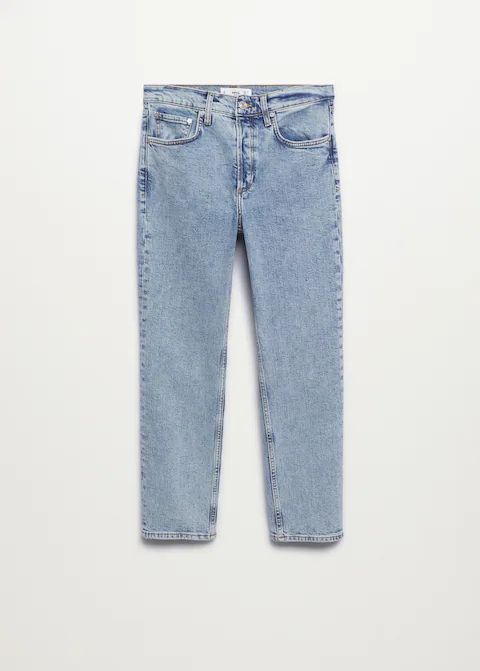 Ankle-length straight-fit jeans | MANGO (US)