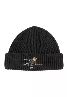 Polo Ralph Lauren Men's Ski Bear Beanie, Black | Belk