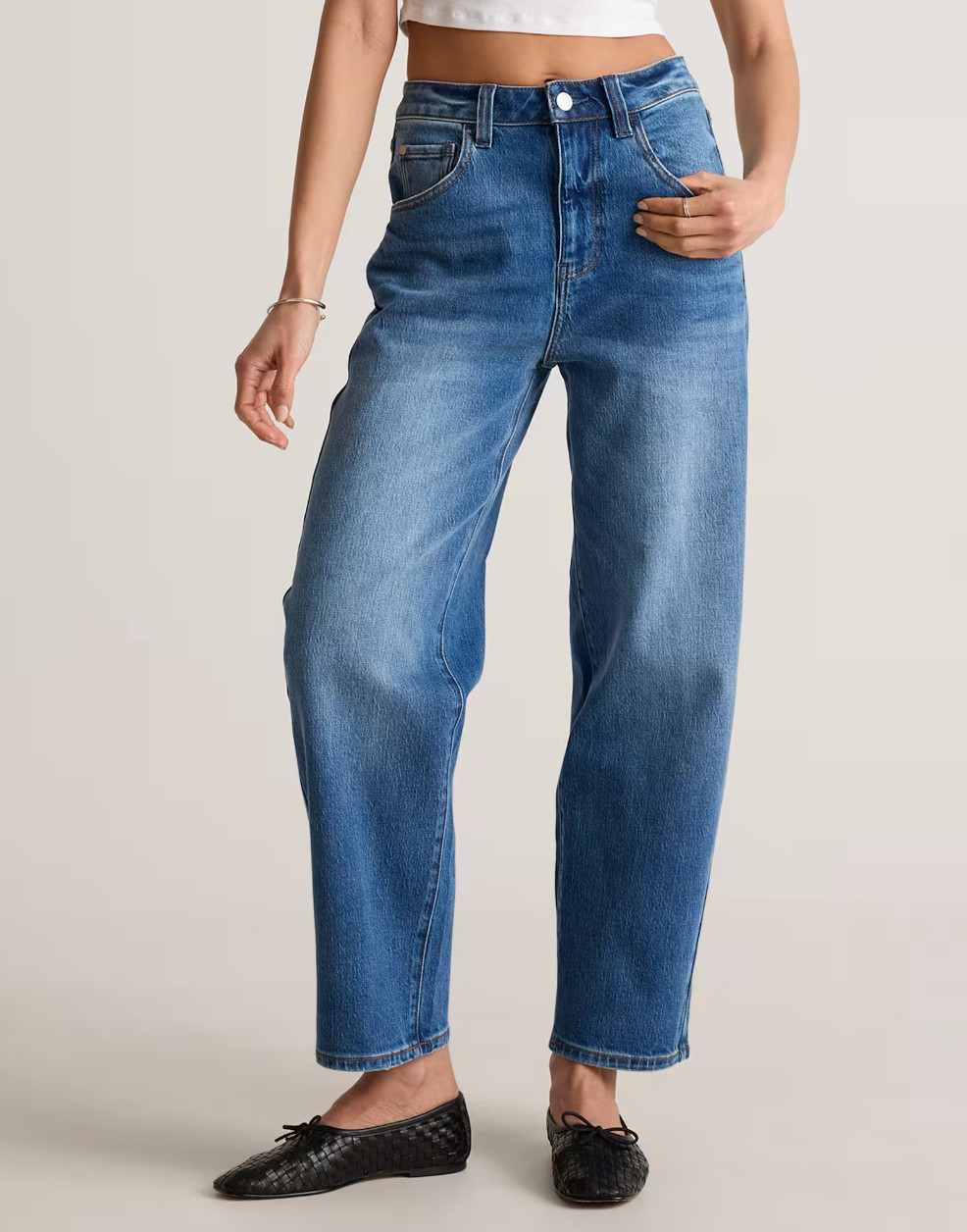 The denim trend of 2026! 👖 High quality without the designer price tag. These fit like a dream. TTS.

#LTKunder100 #BarrelJeans #DenimStyle 

 #LTKSpringSale #LTKFestival