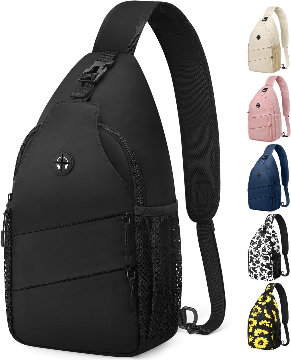 Pritent Crossbody Bags for Women Men Trendy Sling Bag Backpack Casual Chest Bag with Convertible Shoulder Strap | Amazon (US)