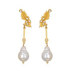 Charmion Pearl Drop Earrings | Sequin