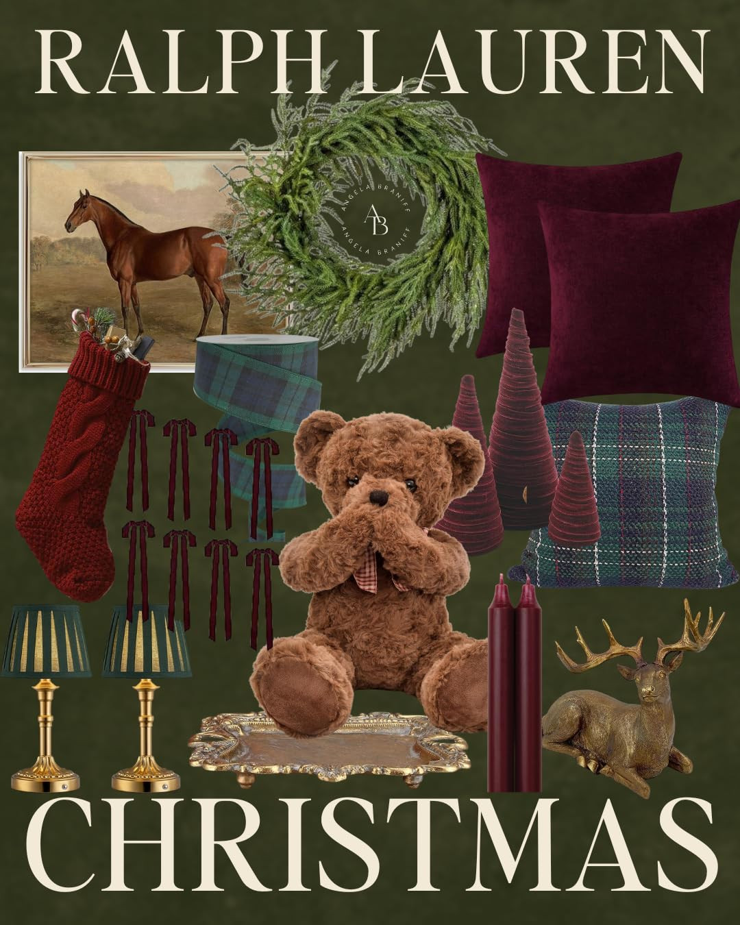 Creating a cozy Christmas home with these Ralph Lauren Christmas inspired pieces! | Amazon (US)