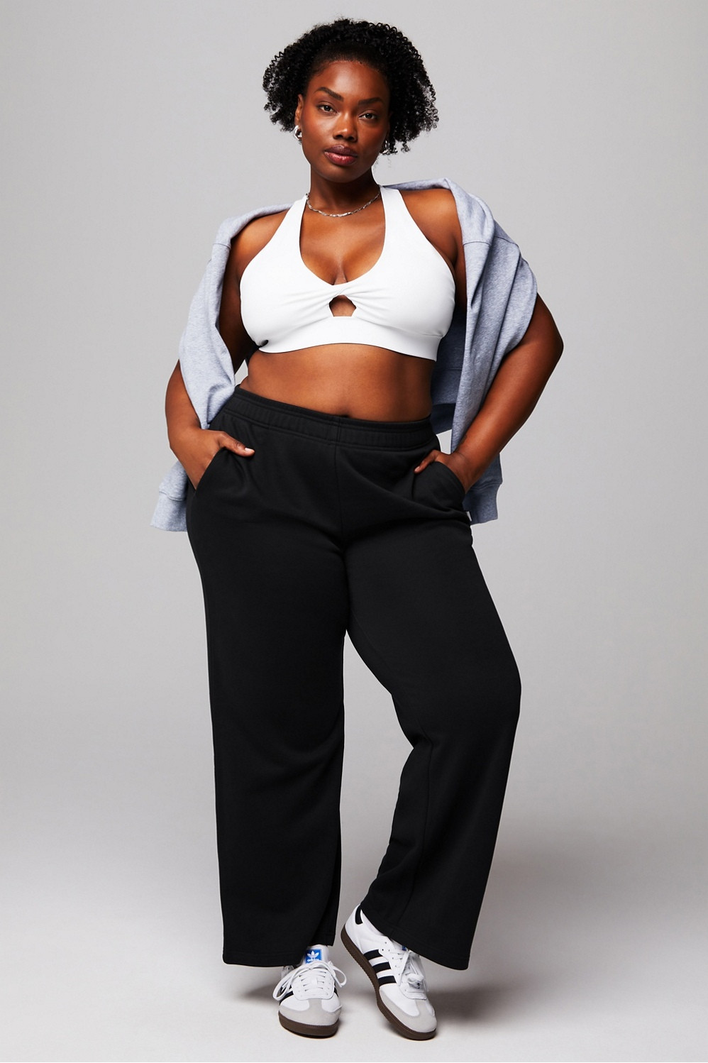 Year Round Terry Wide Leg Pant | Fabletics