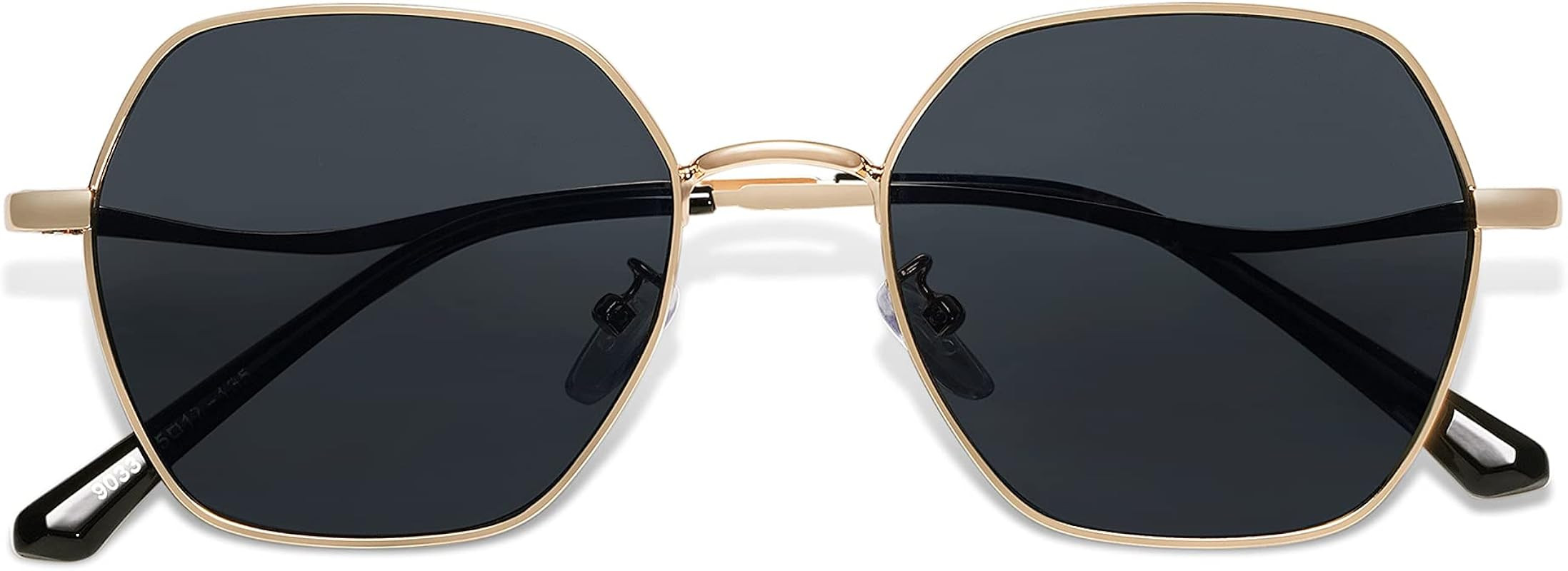 SOJOS Hexagon Square Sunglasses For Women Trendy Small Faces Octagon Gold Rim Wire Frame Geometri... | Amazon (US)