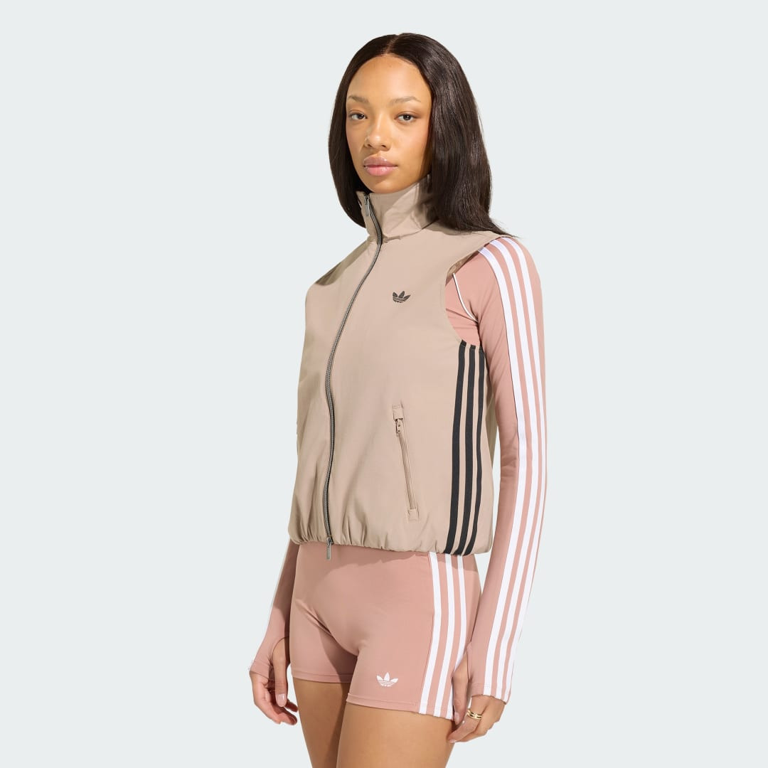 adidas ADILENIUM 5.0 SLEEVELESS TRACK TOP Chalky Brown L - Womens Originals Jackets | adidas (US)