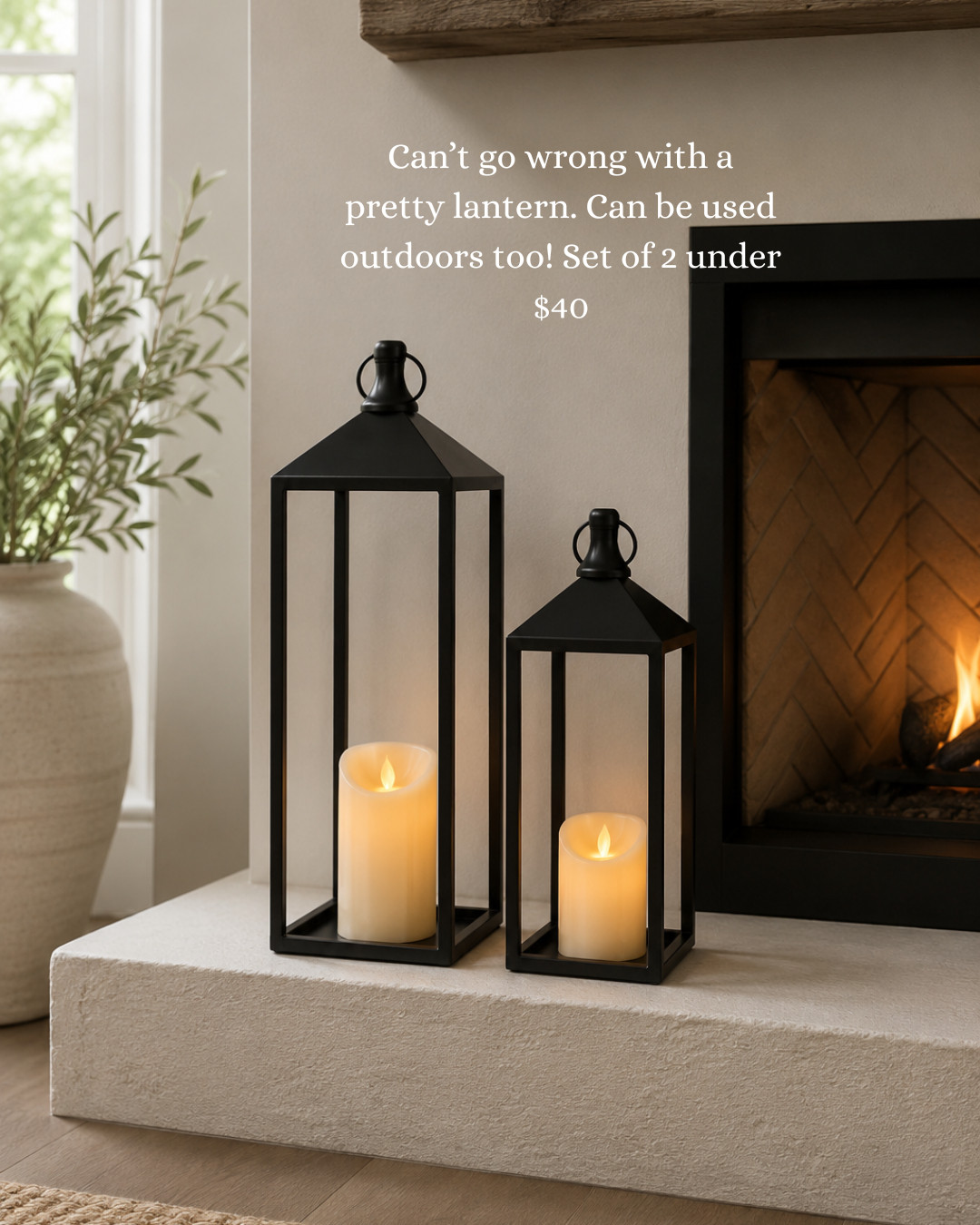 Can’t go wrong with a pretty lantern. Can be used outdoors too! Set of 2 under $40 

 #LTKSeasonal #LTKHome #LTKSaleAlert