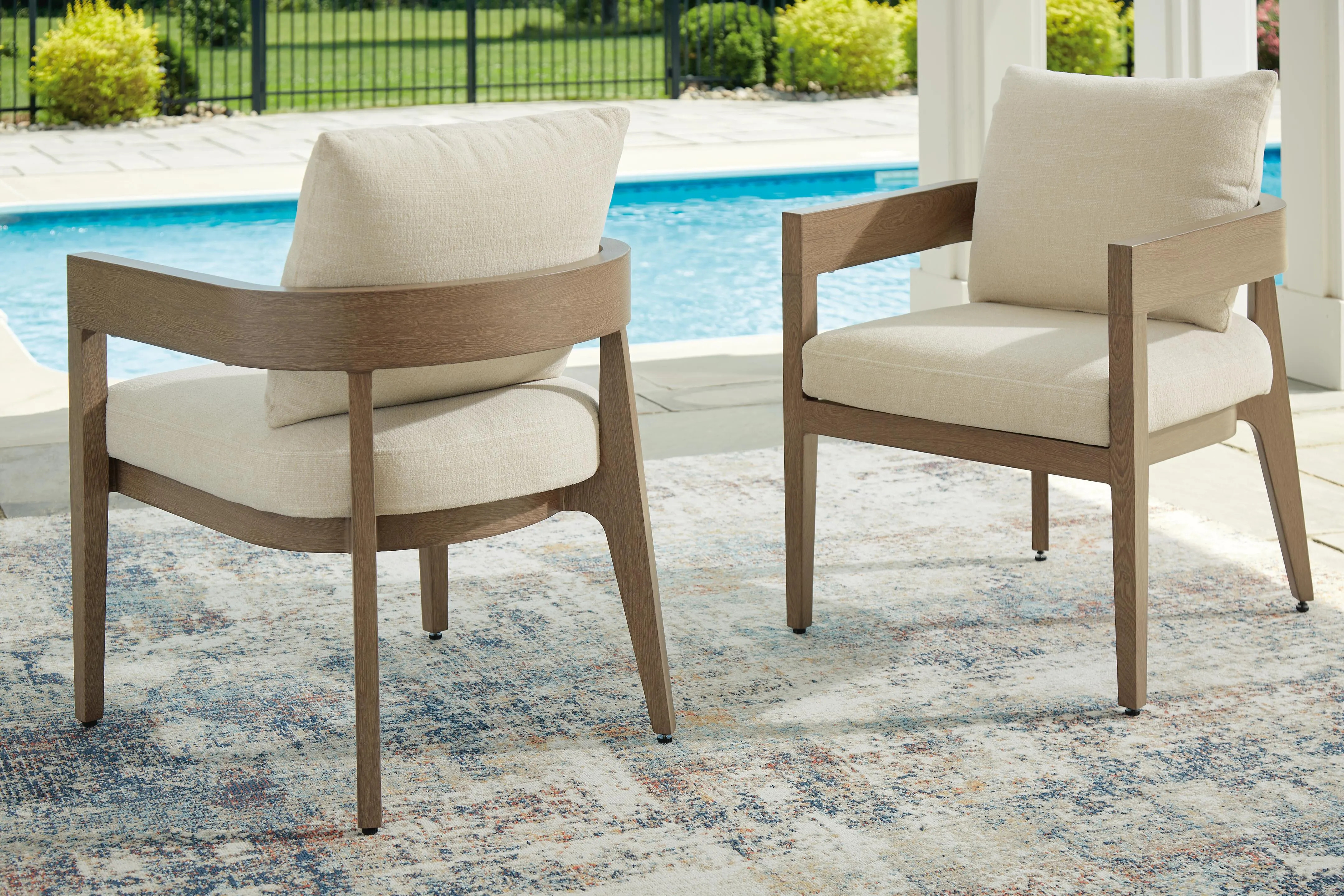 Serene Bay Outdoor Dining Arm Chair with Cushion (Set of 2) | Ashley | Ashley