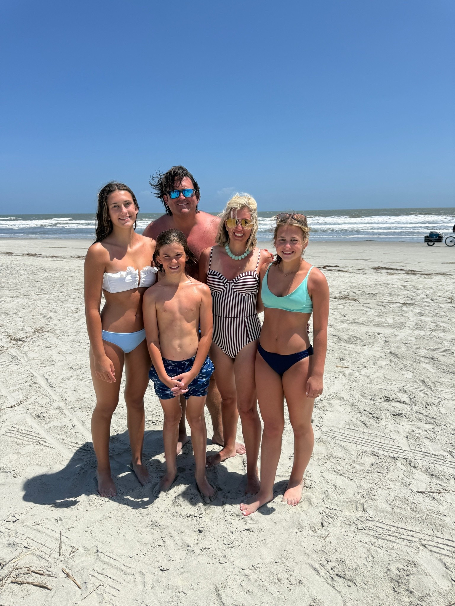 Another beautiful day on the beach with the fam!!!
I’m wearing 34B in my swim. The guys swim is still 30% off with code LONGWKND. ￼
*use code mixandmatch for 15% off Sunshine Tienda
*Use code EY7H for 15% off new styles at Boden ￼

#LTKdayinmylife #LTKSwim #LTKTravel