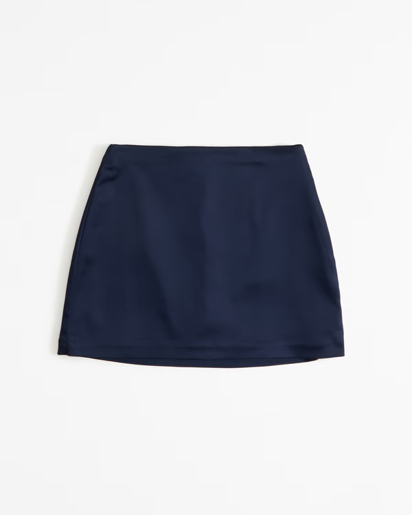Satin Sculpt Mini Skort | Abercrombie & Fitch (US)