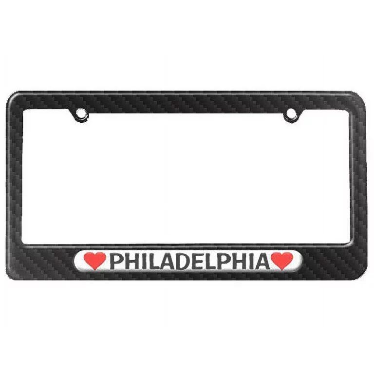 Philadelphia Love with Hearts License Plate Frame | Walmart (US)