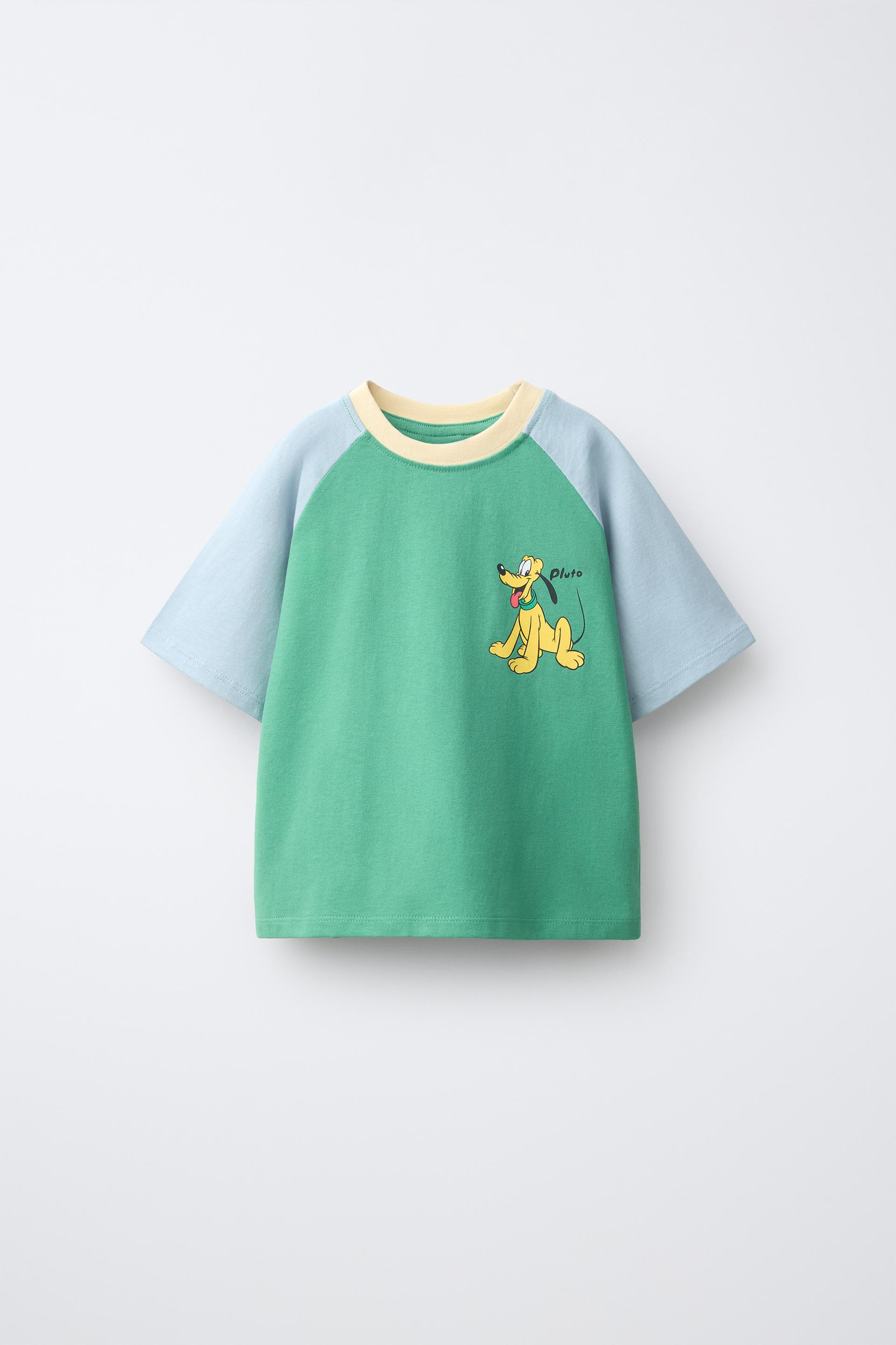 Zara - Pluto© Disney Raglan T-Shirt - Intense Green - 3 Years (38,6 Inches) - Kids | Zara US