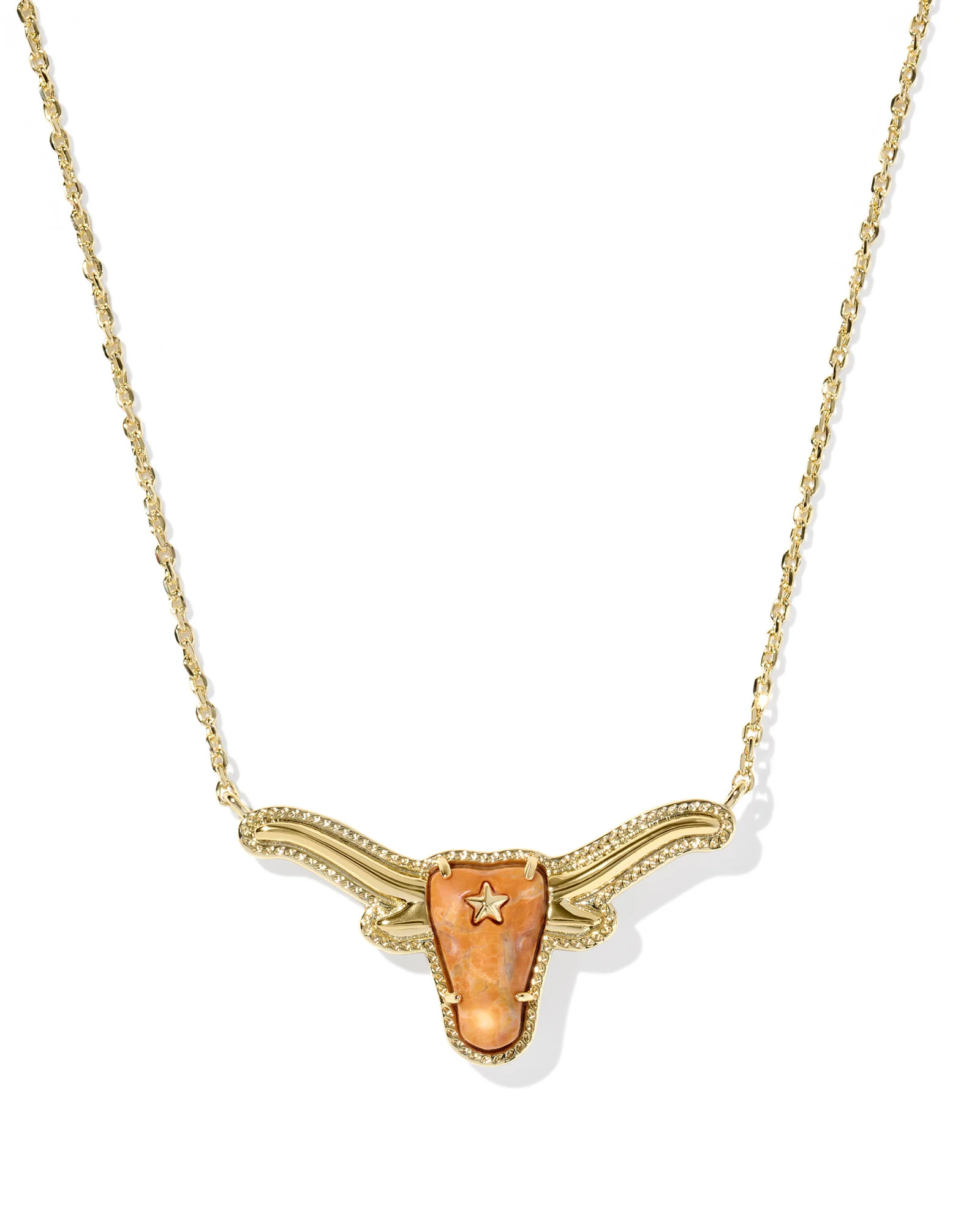 Longhorn Gold Short Pendant Necklace | Kendra Scott