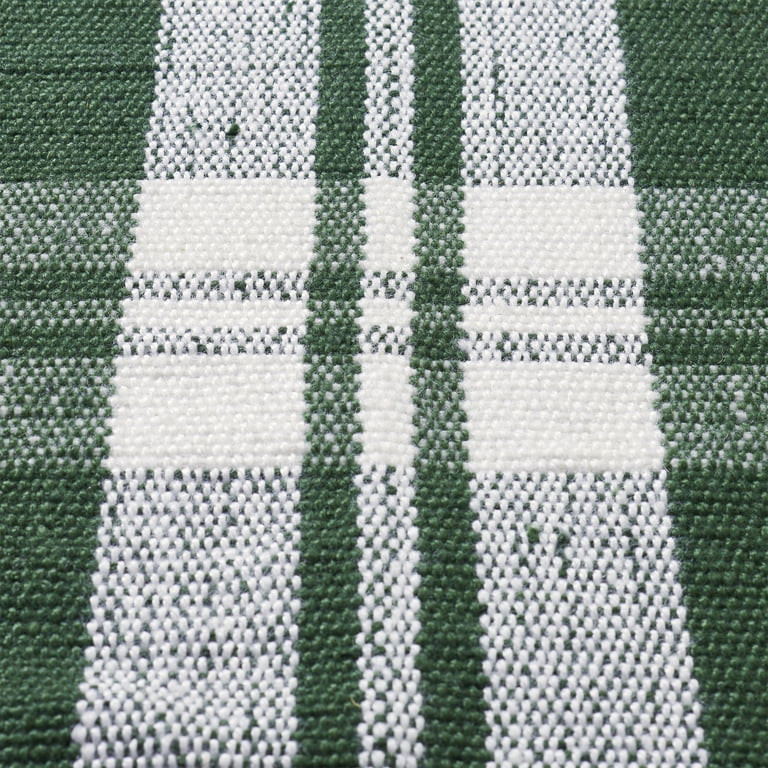 My Texas House Green/White Tartan Plaid Indoor/Outdoor Layering Rug, 24" x 38" | Walmart (US)
