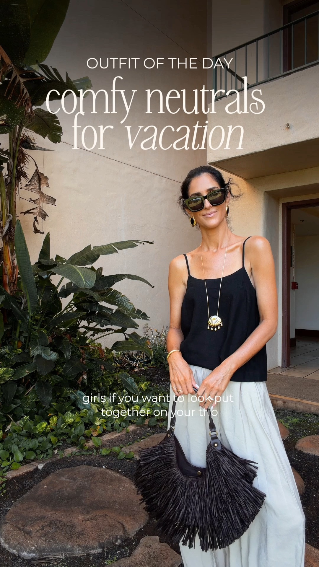 Outfit of the day 🤍 comfy neutral for vacation! These pants from @Zara are so comfortable it’s like wearing pajamas! I’m just shy of 5-7” and the pants run true to size do not size up! #stylinbyaylin #aylin #summerstyle #vacation

#LTKootd #LTKSeasonal #LTKgrwm