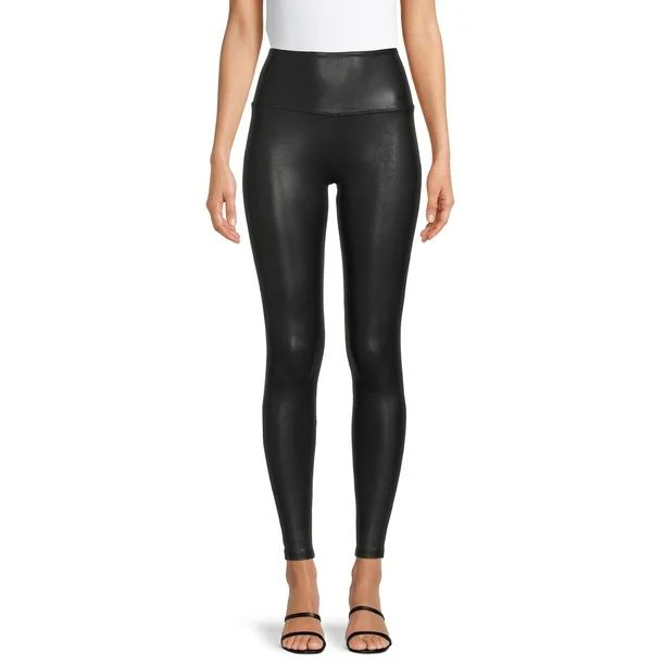 Time and Tru Women's Faux Leather Leggings - Walmart.com | Walmart (US)