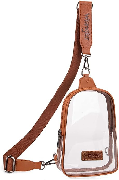 Wrangler Crossbody Clear Sling Bags for Women Stadium Approved Cross Body Purse for Sports Events... | Amazon (US)