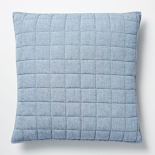 Belgian Linen Melange Shams - Shadow Blue | West Elm (US)
