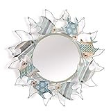 GRJ Household Items& Small Round Mirrors for Wall Decor, Metal Framed Wall Mounted Mirror Personaliz | Amazon (US)