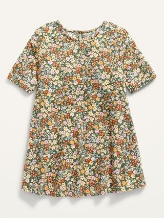 Elbow-Sleeve Swing Dress for Toddler Girls | Old Navy (US)