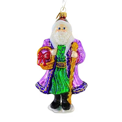 Christopher Radko Company 6.5 Inch Krakow Claus Ornament Santa Basket Christmas Tree Ornaments | Target
