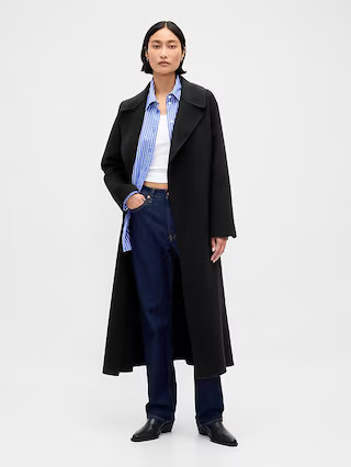 Wool-Blend Wrap Coat | Gap (US)