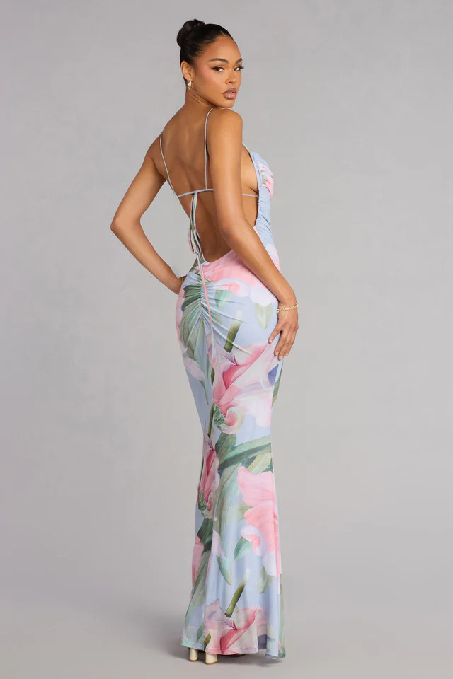 Effortless Bloom Floral Open Back Maxi Dress | Windsor Stores