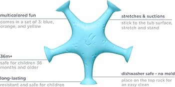 Ubbi Starfish Stretch and Suction Bath Toys, Baby Bath Accessory, Water Toys for Toddler Bath Tim... | Amazon (US)