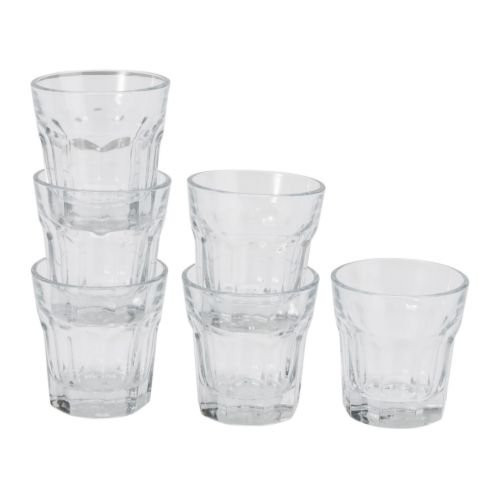 IKEA POKAL SNAP GLASS SHOTS CLEAR GLASS PACK OF 6 GLASSES | Amazon (US)