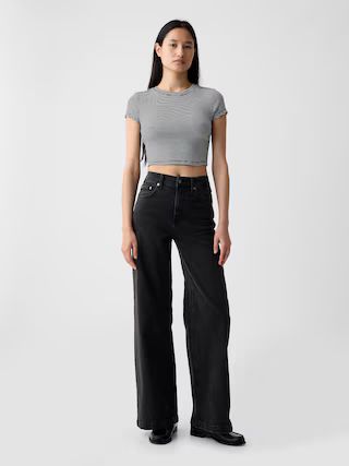 High Rise Stride Wide-Leg Jeans | Gap (US)